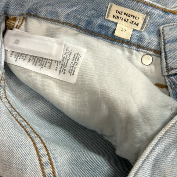 Madewell The Perfect Vintage Jean in Light Fitzgerald Wash Denim Jeans, Size 27 - Picture 4 of 9